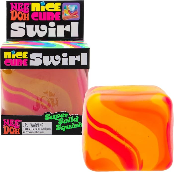 Schylling NeeDoh Nice Cube Swirl - Sensory Toy with a Super Solid Squish - Unique, Swirling Color... | Amazon (US)