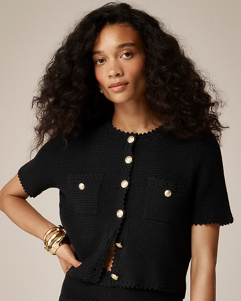 Short-sleeve sweater lady jacket | J. Crew US