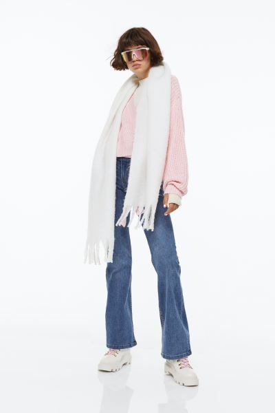 Knitted wrapover cardigan - Light pink - Ladies | H&M GB | H&M (UK, MY, IN, SG, PH, TW, HK)