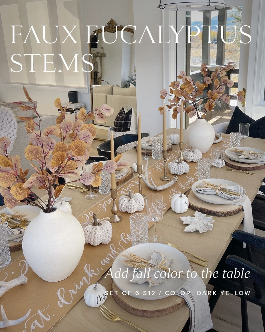 Fall eucalyptus stems for a thanksgiving table 🍂🤎

Amazon
Home decor 

#LTKHoliday #LTKHome #LTKSeasonal