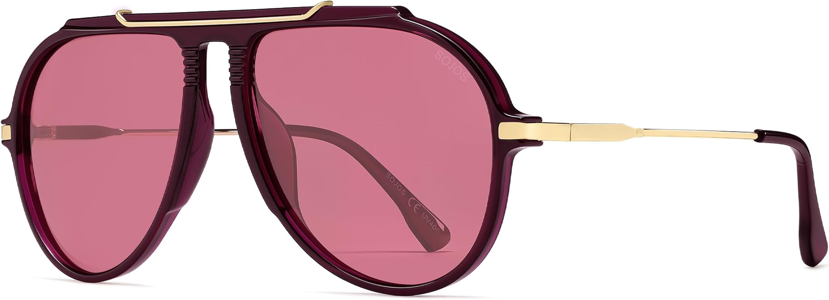 SOJOS Retro Oversized 70s Aviator Sunglasses Women Men SJ2693 | Amazon (US)