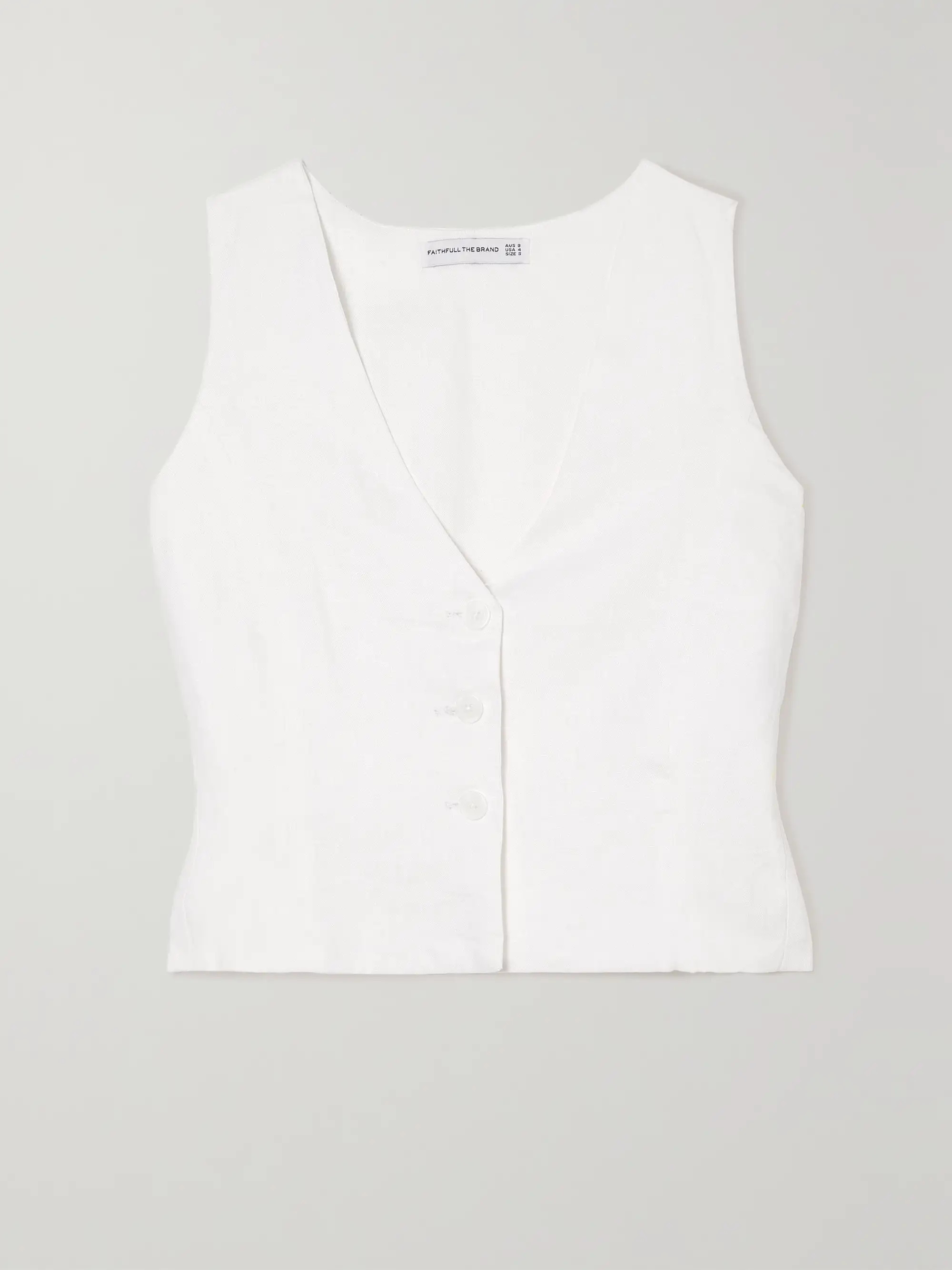 Salome linen vest | NET-A-PORTER (US)
