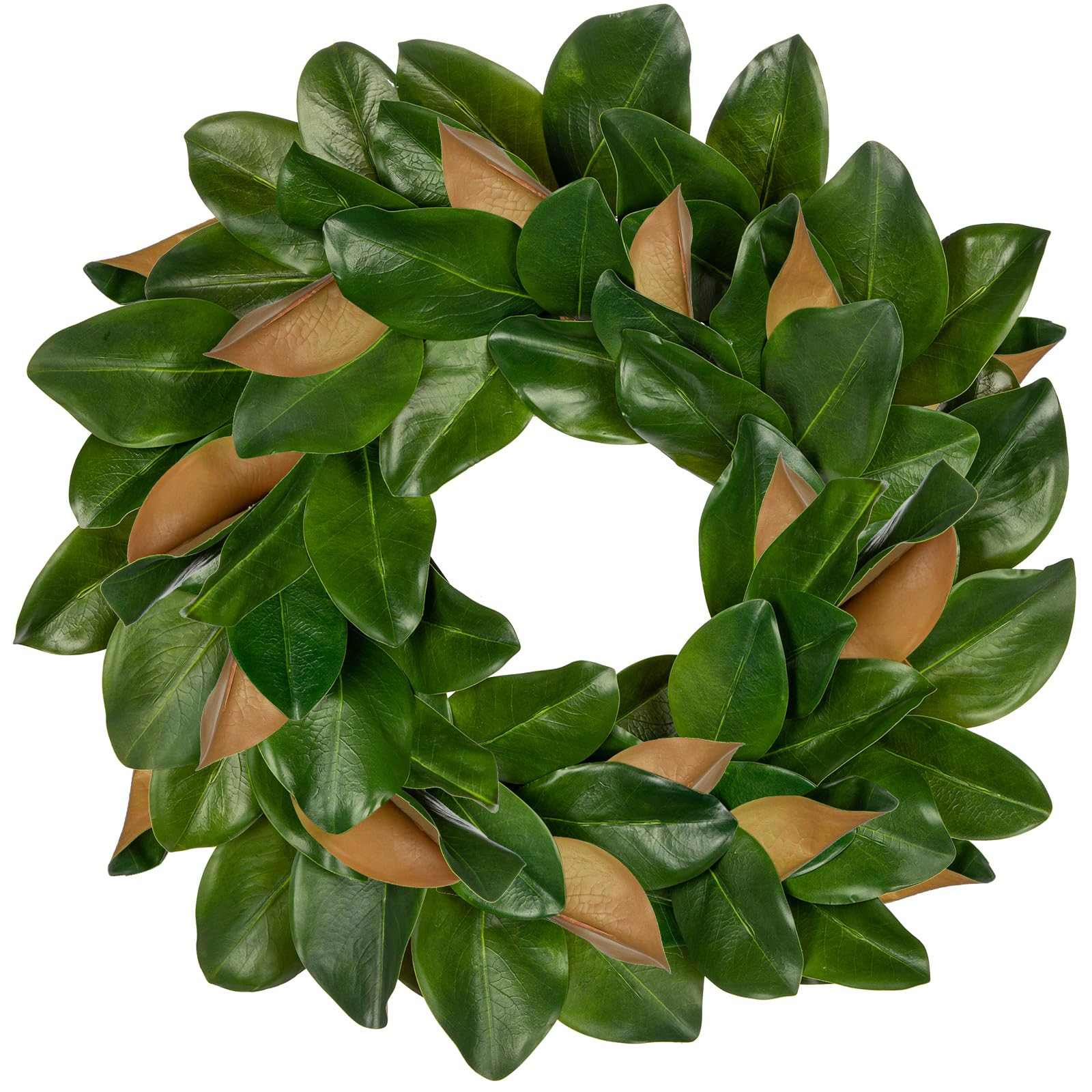 Briful 23'' Artificial Magnolia Wreath for Front Door Silk Greenery Wreath Faux Magnolia Leaf Wre... | Amazon (US)