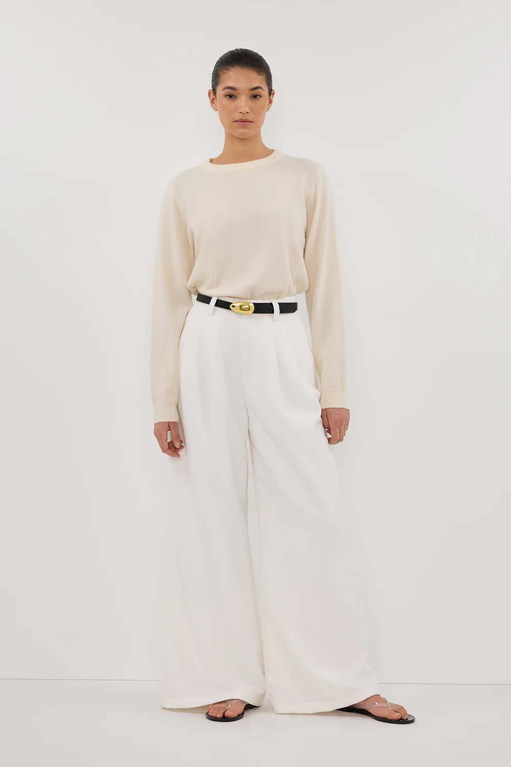 INDY CREAM CASHMERE KNIT JUMPER | DISSH