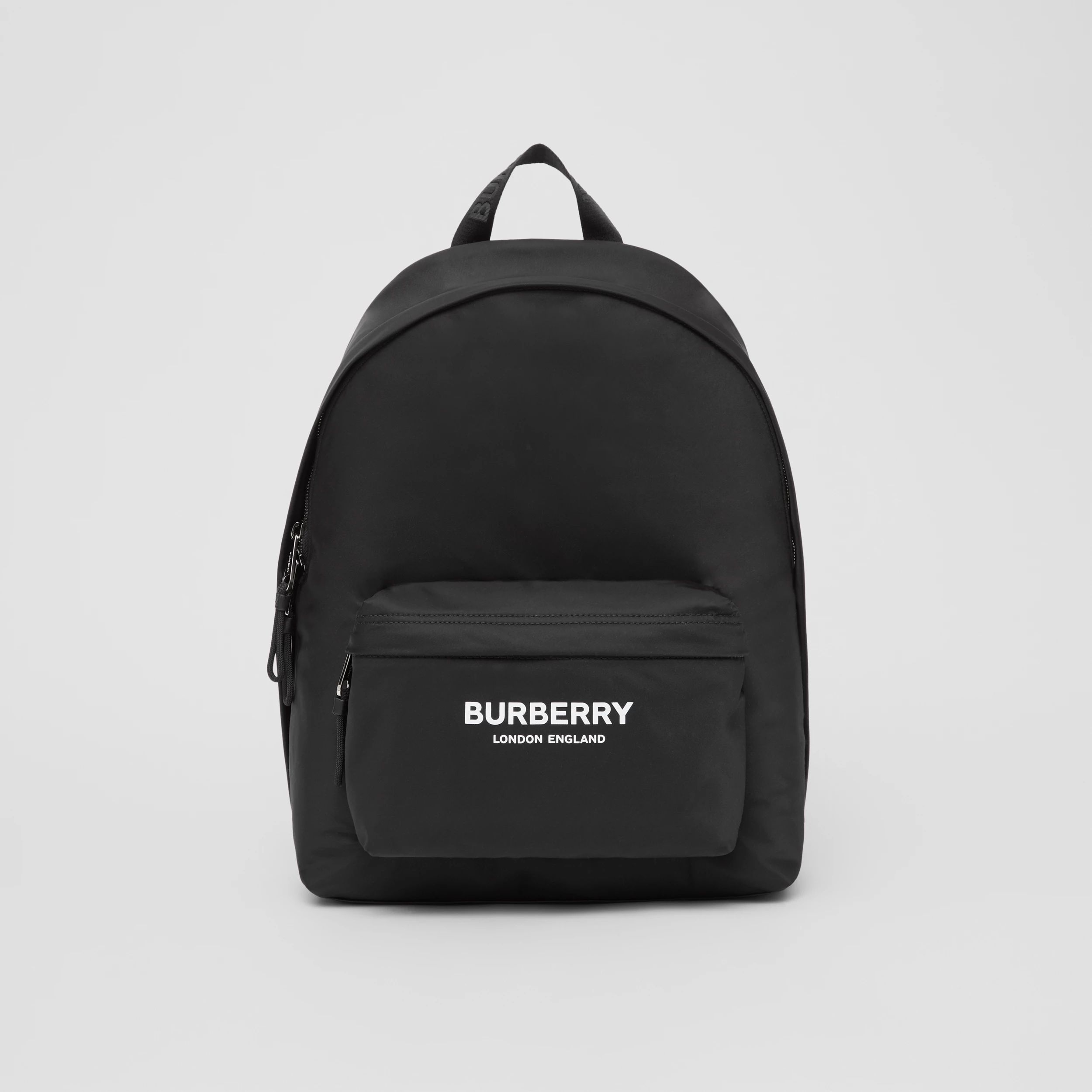 Logo Print Nylon Backpack in Black | Burberry® Official | Burberry (US)