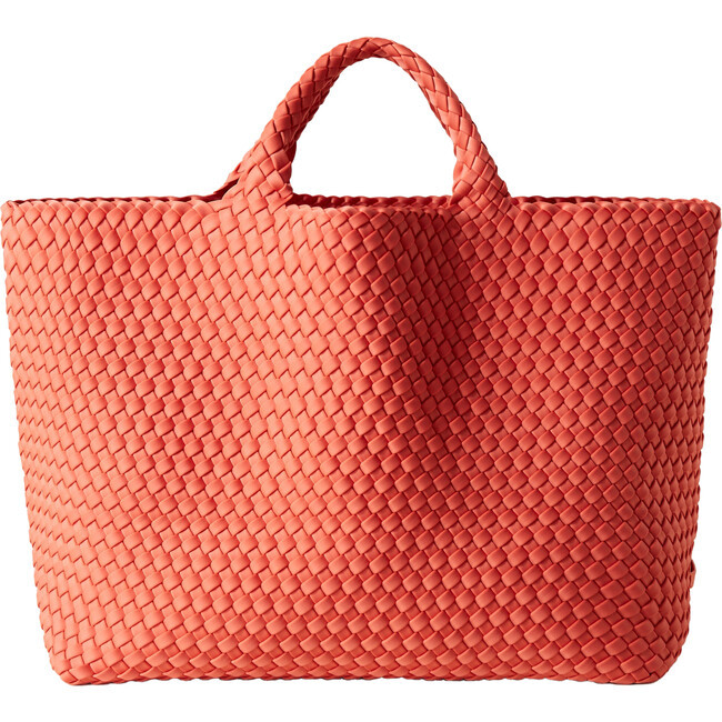 NAGHEDI | Women's St. Barths Large Handwoven Tote, Bonaire - OS (Orange) | Maisonette | Maisonette