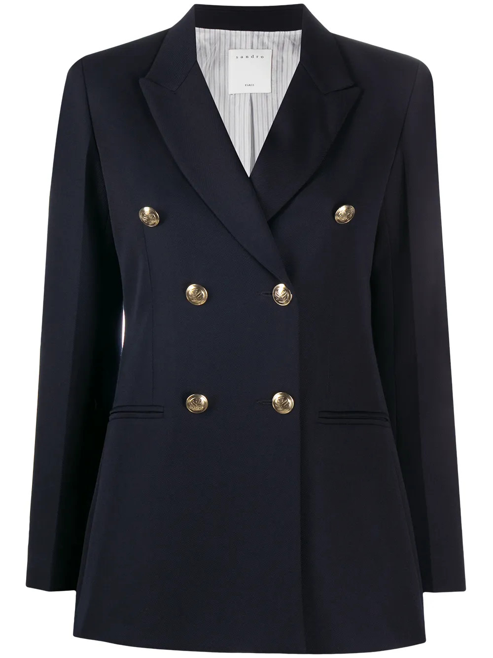 SANDRO double-breasted Tailored Blazer | Blue | FARFETCH SI | Farfetch Global