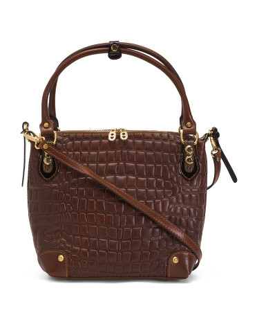 Made In Italy Leather Tote | TJ Maxx