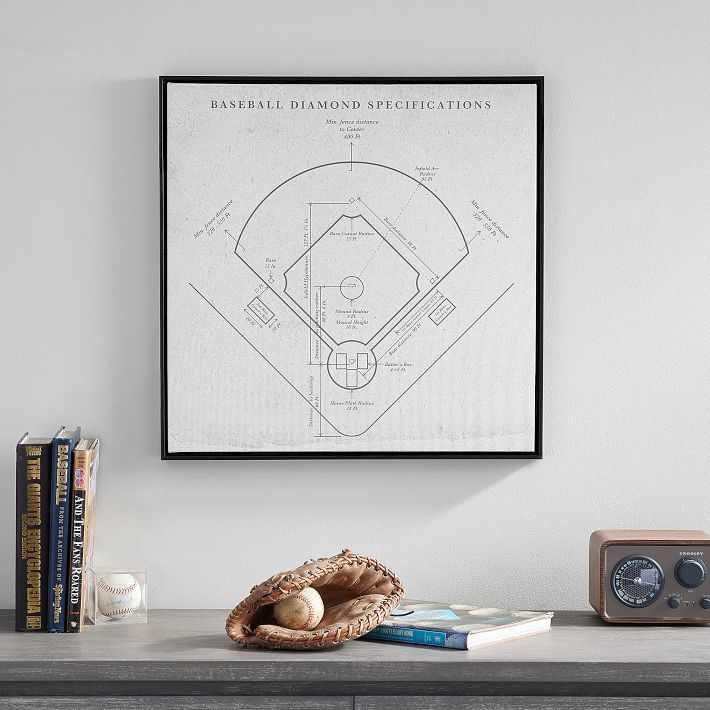 Baseball Vintage Framed Sports Art | Pottery Barn Teen