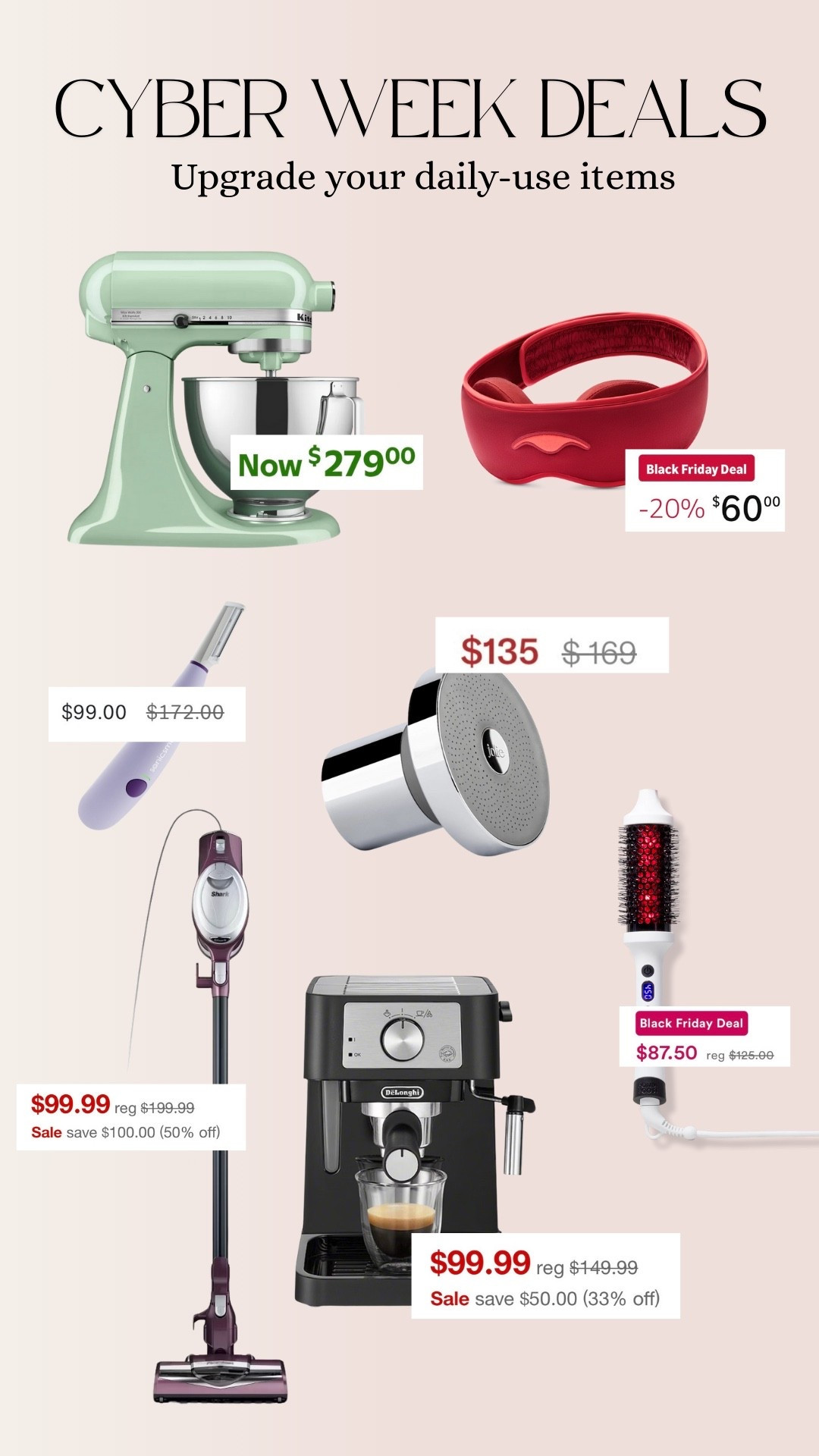 My favorite tools and gadgets for beauty and home that make things we do every single day just a bit better. From showering and sleep with Jolie and Manta, to cooking and cleaning with KitchenAid and Shark, and of course my beauty faves, these are huge cyber week sales you won’t want to miss!

#LTKCyberWeek #LTKGiftGuide #LTKSaleAlert