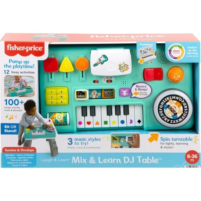 Fisher-Price Laugh & Learn Mix & Learn DJ Table, Musical Learning Toy for Baby & Toddler | Walmart (US)