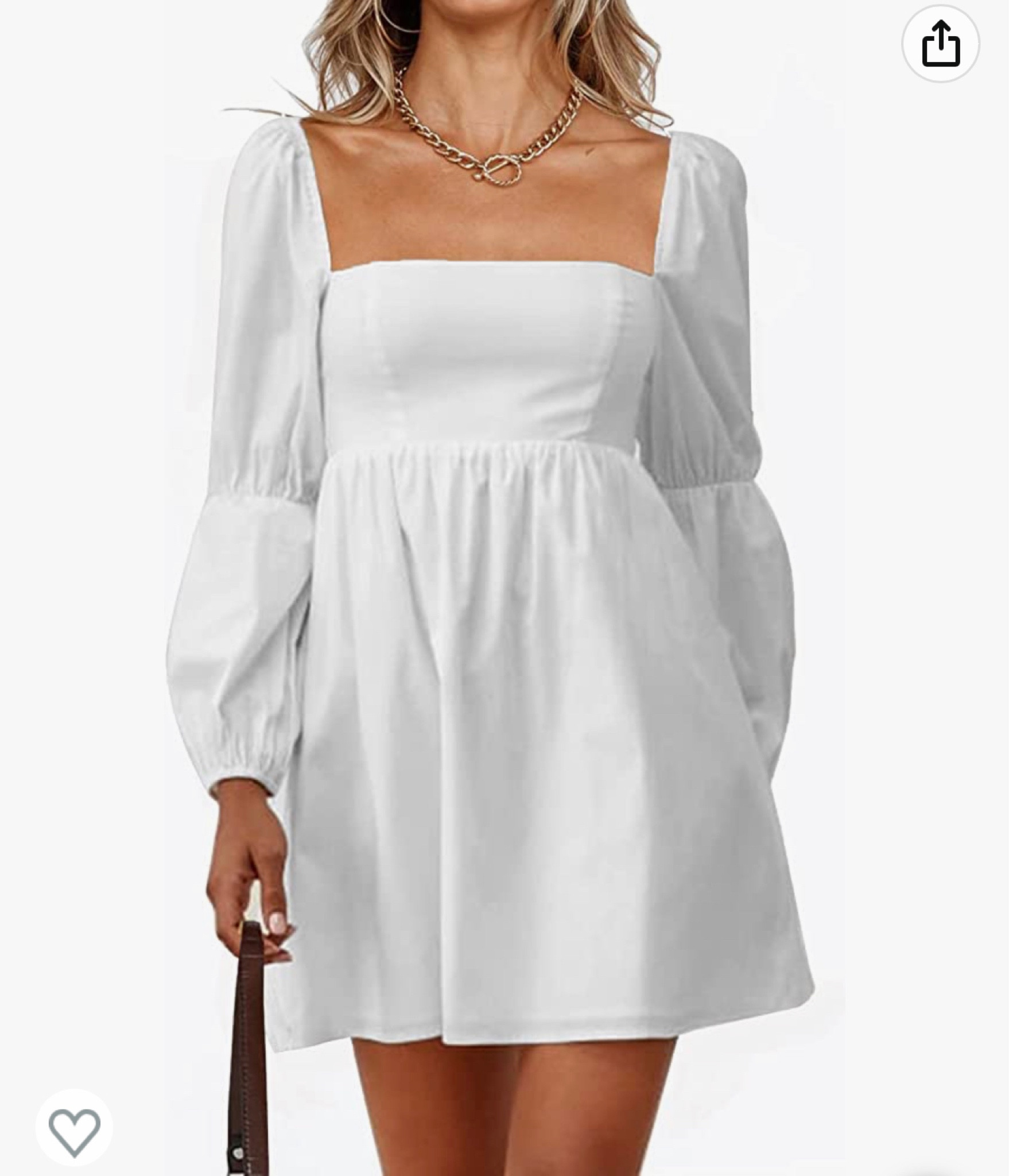 White Amazon Dress Puff Sleeve

#LTKunder50 #LTKwedding #LTKunder100