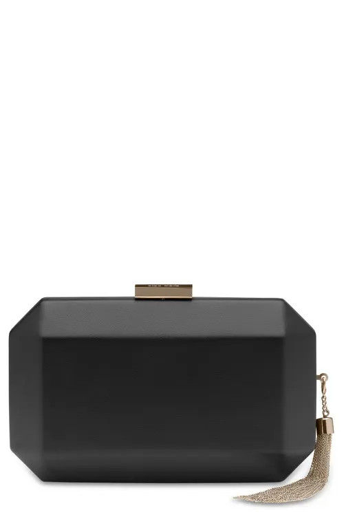 Olga Berg Lia Faceted Clutch in Black at Nordstrom | Nordstrom