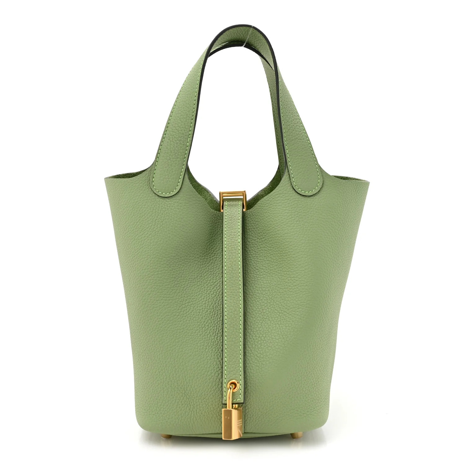 Taurillon Maurice Picotin Lock 18 PM Vert Criquet | FASHIONPHILE (US)