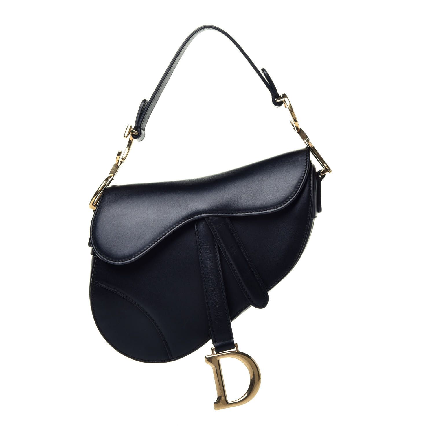 Calfskin Mini Saddle Bag Black | Fashionphile