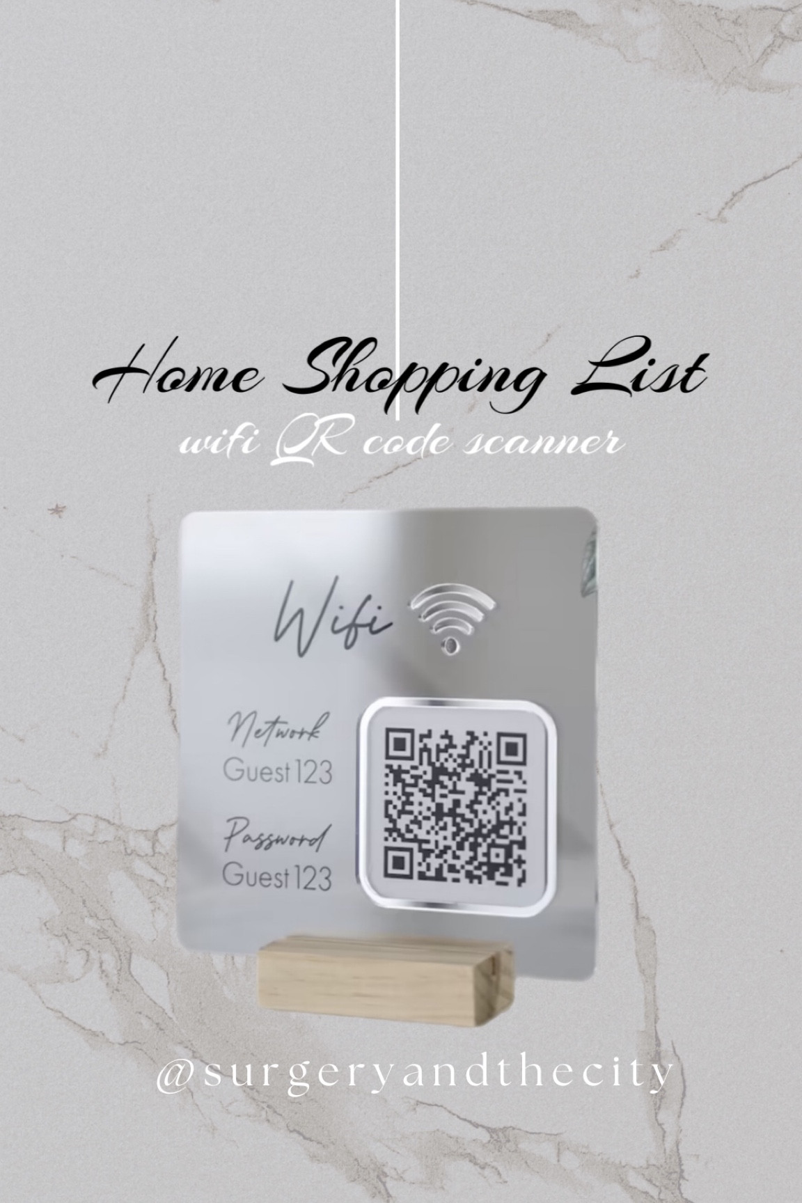 Wifi QR code scanner in acrylic 

#LTKhome
