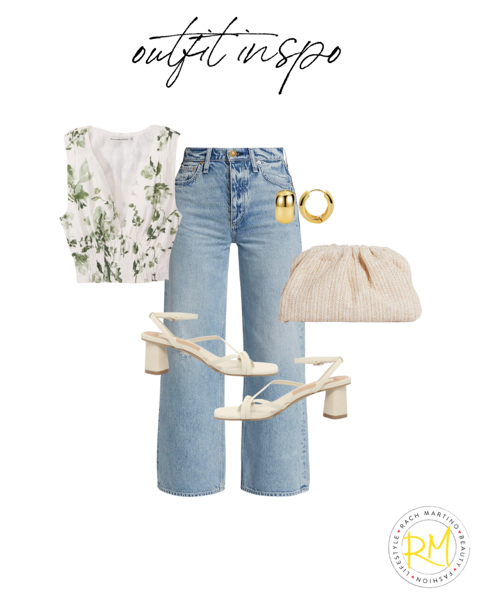 Casual Friday outfit idea easy summer outfit date night top cropped floral print top 

#LTKstyletip #LTKunder50 #LTKsalealert