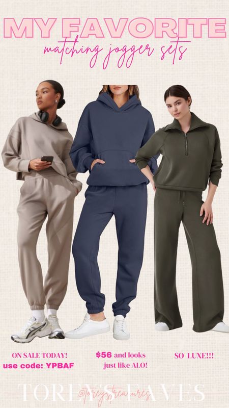 My fave jogger sets! All run tts! For Abercrombie use code: YPBAF for an additional discount! 