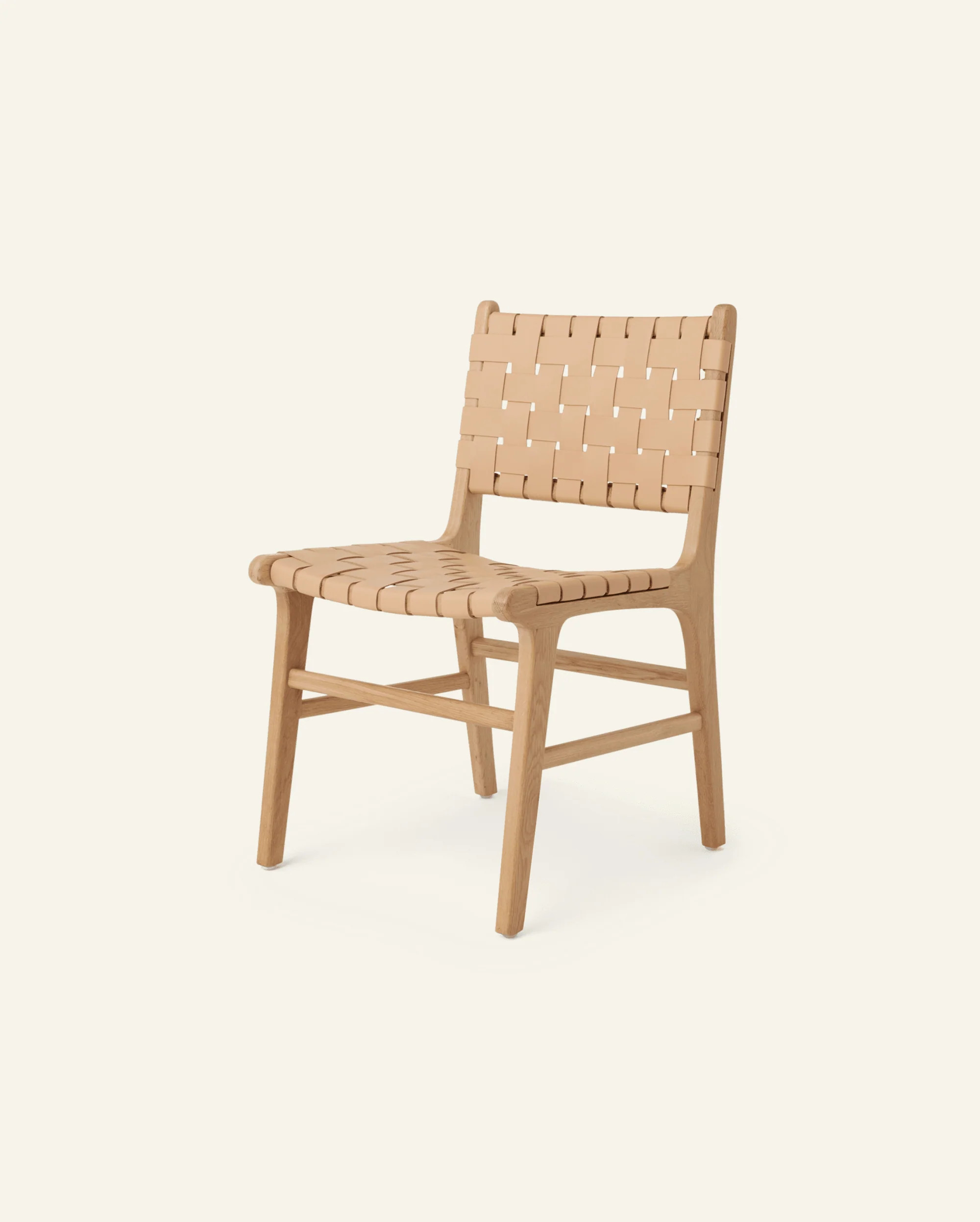 Dining #1 - Dining Chair with Woven Neutral Leather | Häti Home