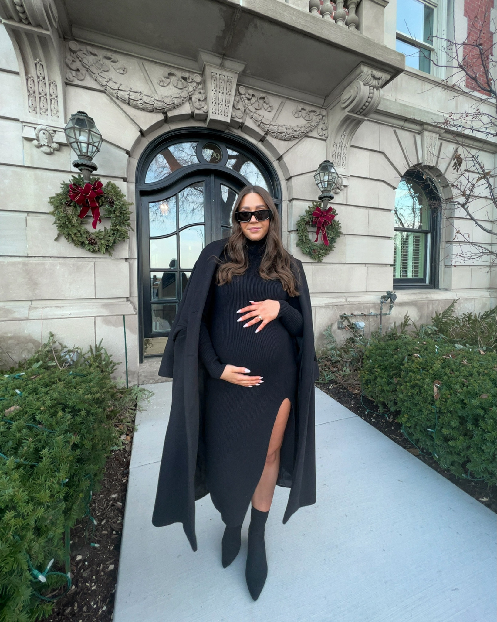 date night vibes at 32 weeks wearing a completely non maternity but bump friendly outfit 🖤

#LTKbump #LTKstyletip #LTKunder50