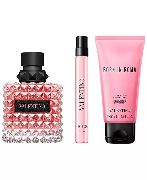 3-Pc. Donna Born in Roma Eau de Parfum and Body Lotion Mother's Day Fragrance Gift Set | Macy's