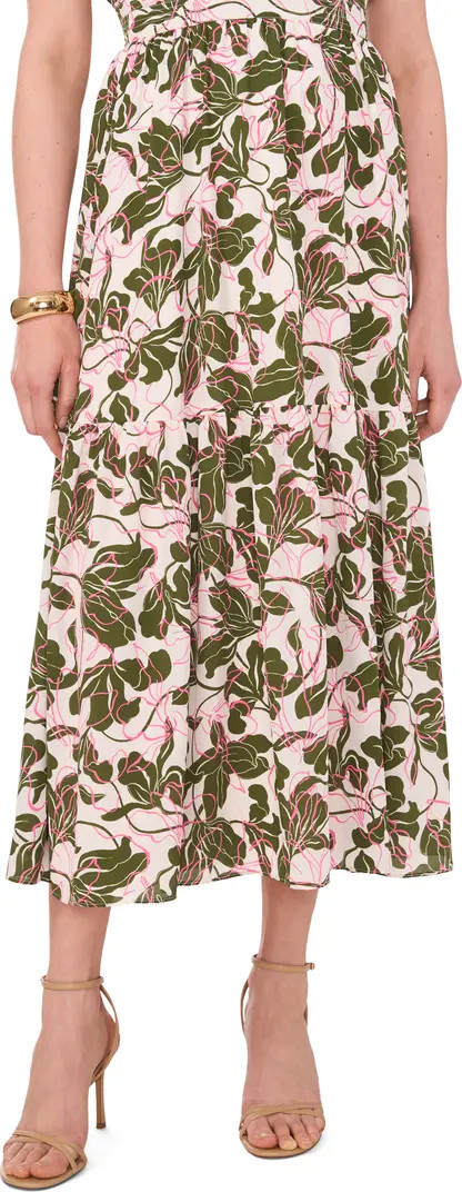 Floral Tiered Midi Skirt | Nordstrom Rack