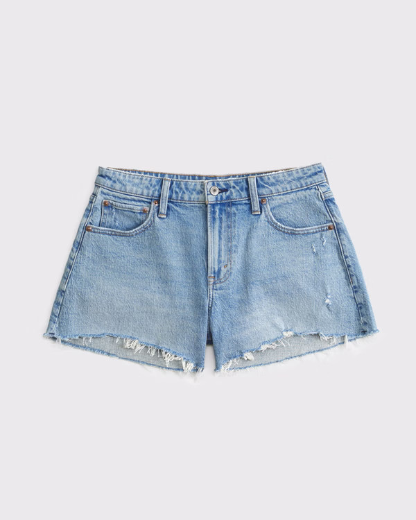 Curve Love Mid Rise A-Line Short | Abercrombie & Fitch (US)