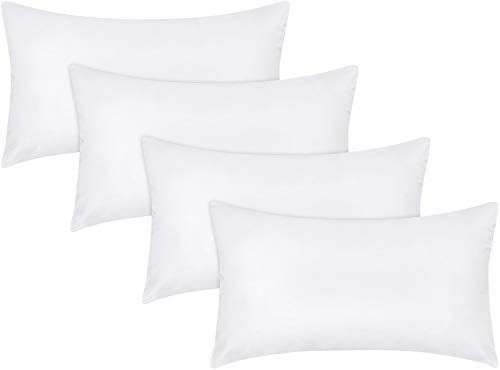 Utopia Bedding Throw Pillows Insert (Pack of 4, White) - 12 x 20 Inches Bed and Couch Pillows - I... | Amazon (US)