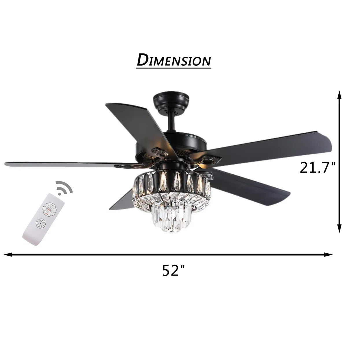52'' Ceiling Fan with Light Kit | Wayfair North America
