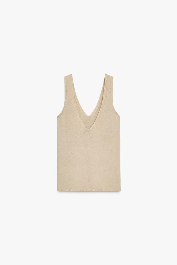 SLEEVELESS KNIT TOP | Zara UK