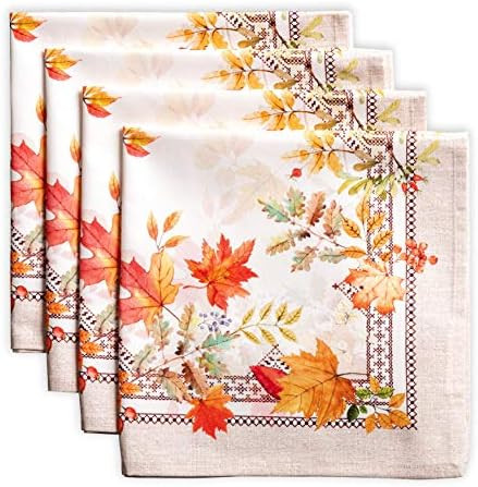 Maison d' Hermine Amarante 100% Cotton Soft and Comfortable Set of 4 Napkins Perfect for Family D... | Amazon (US)