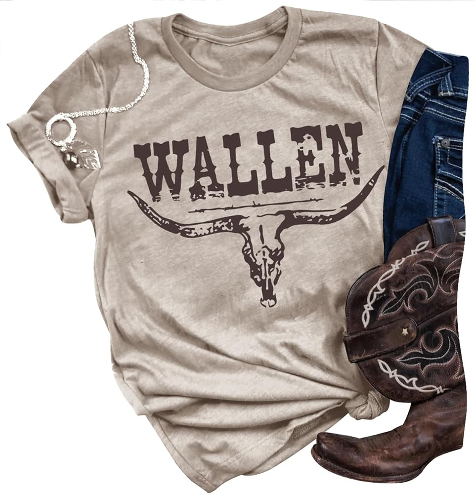 Country Music and Beer Funny Drinking Shirt for Women Summer Vacation T Shirts Vintage Country Sh... | Amazon (US)