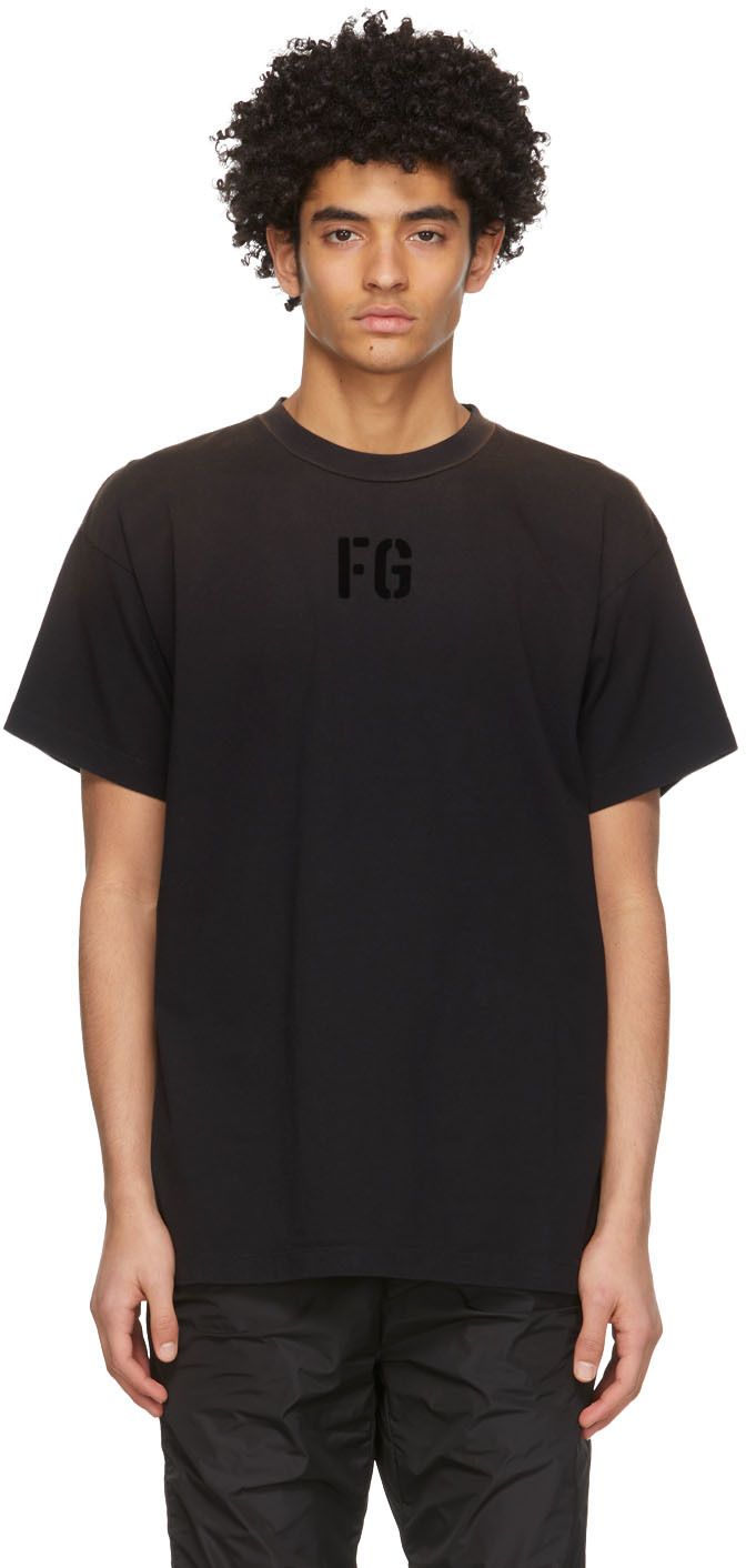Black 'FG' T-Shirt | SSENSE