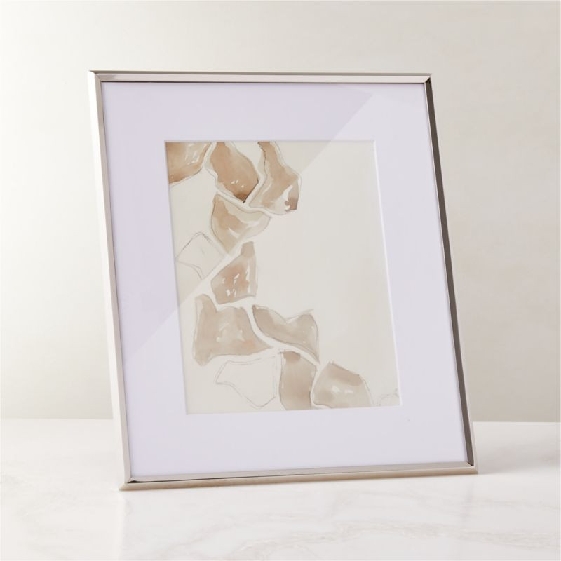 Blaine Modern Polished Nickel Frame 8"x10" + Reviews | CB2 | CB2