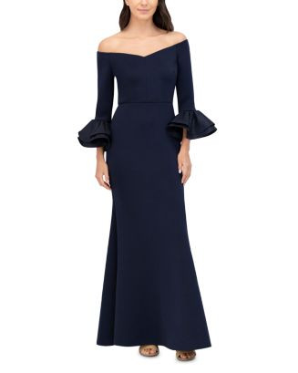 Eliza J Ruffled Off-the-Shoulder Gown  | Bloomingdale's Women | Bloomingdale's (US)
