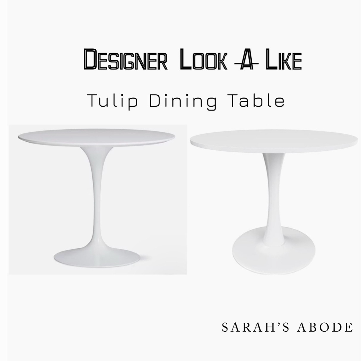 Designer look alike tulip table!! Splurge or save? 

DWR. Tulip table. Mcm table. Pedestal table. Mid century modern. Modern dining tablee

#LTKHome #LTKFamily #LTKSaleAlert