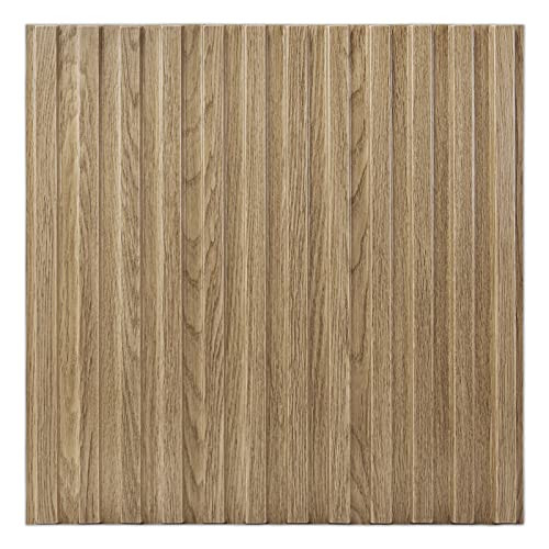 Art3d Slat Wall Panel, 3D Fluted Textured Panel 12-Tile 19.7 x 19.7in. - Walnut | Amazon (US)
