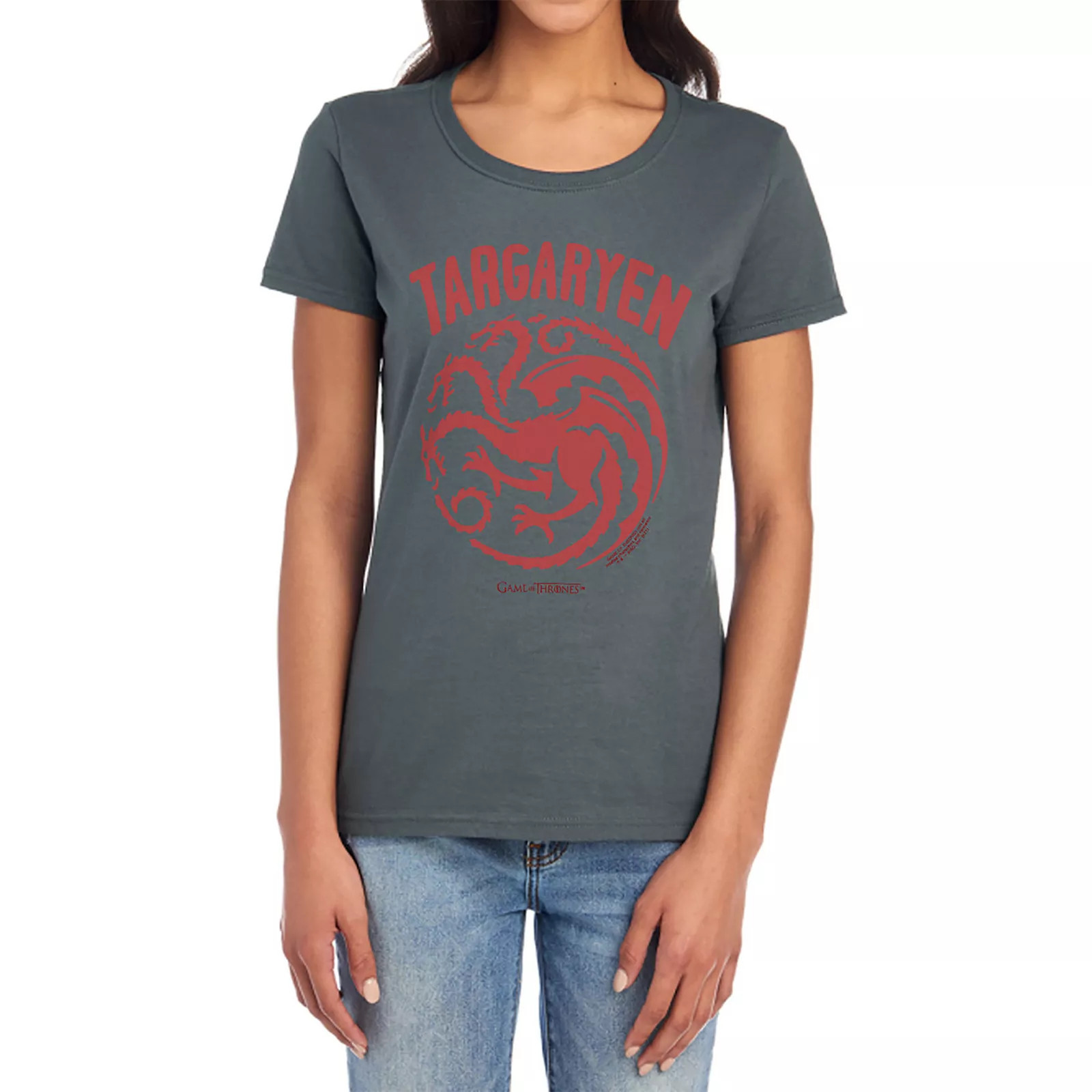 Juniors' Game Of Thrones Targaryen Graphic Tee, Women's, Size: Medium, Grey | Kohl's