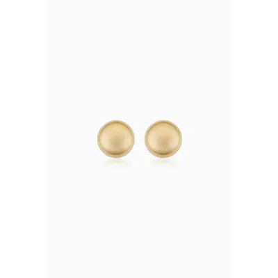 Oradina 14K Gold Buttoned Up Stud Earrings in White Gold at Nordstrom, Size Small | Nordstrom