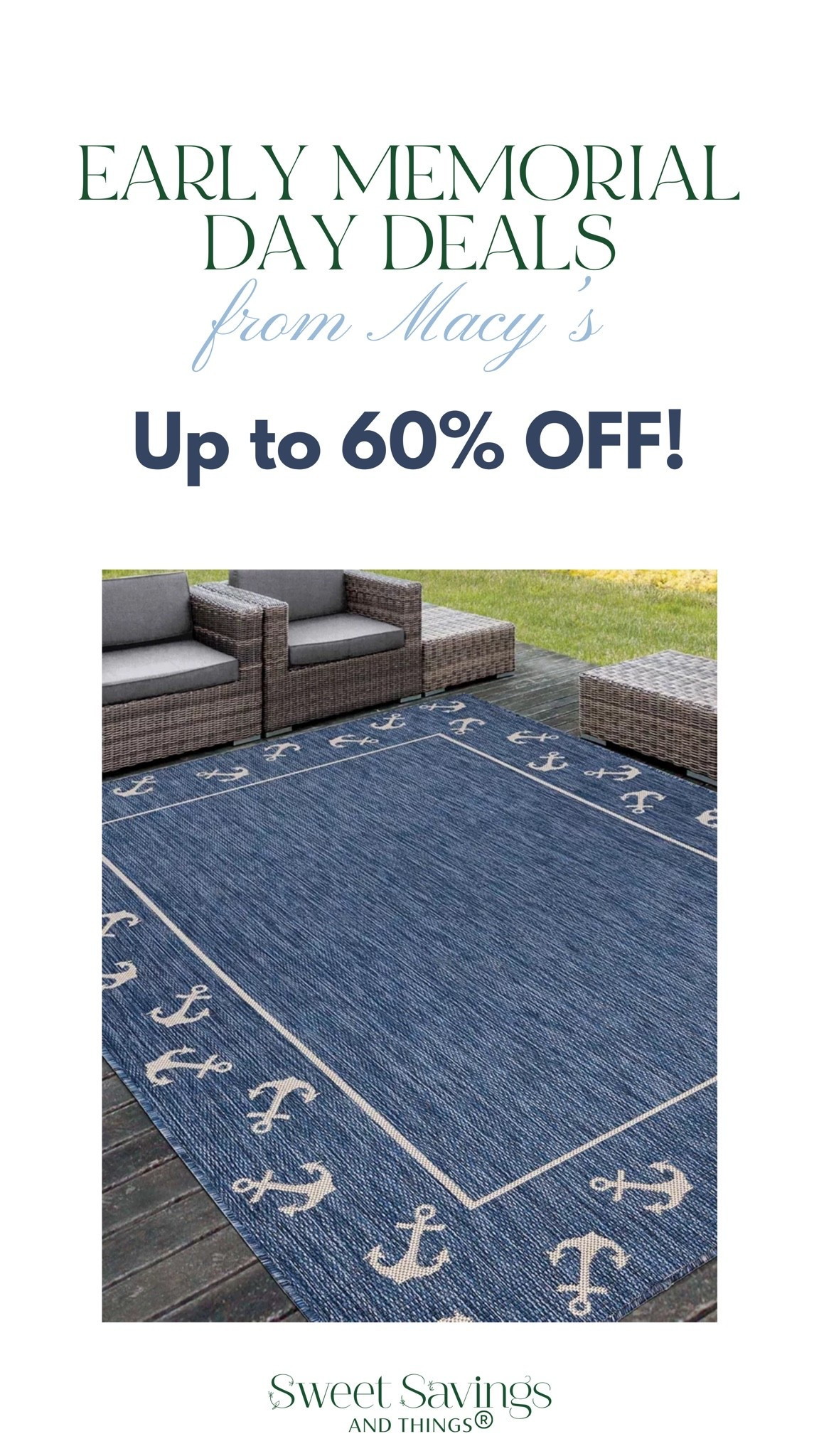 Memorial Day deals are HERE at Macy’s! Save 20–60% off on rugs, furniture, mattresses, & more! I’ve linked my picks here! Snag these before the long weekend ends! Exclusions apply. @macys #macyspartner

#LTKSeasonal #LTKSaleAlert #LTKHome