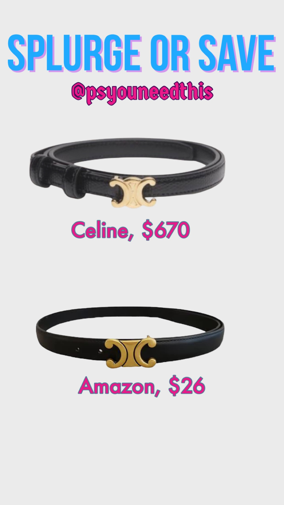 Celine belt dupe on Amazon! 

#LTKstyletip #LTKFind #LTKunder50