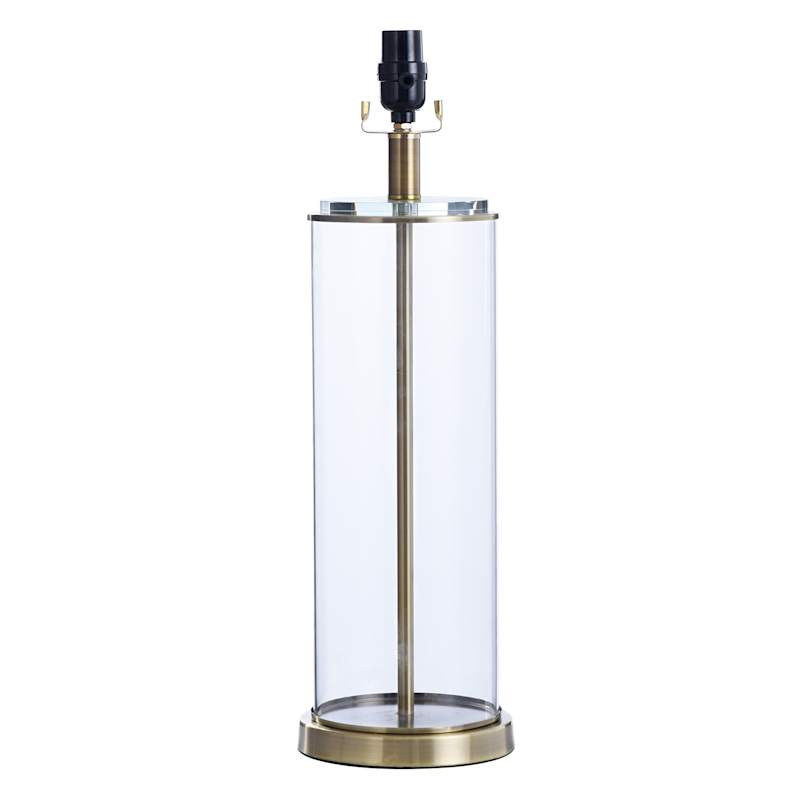 Clear Glass Pillar Table Lamp, 21" | At Home