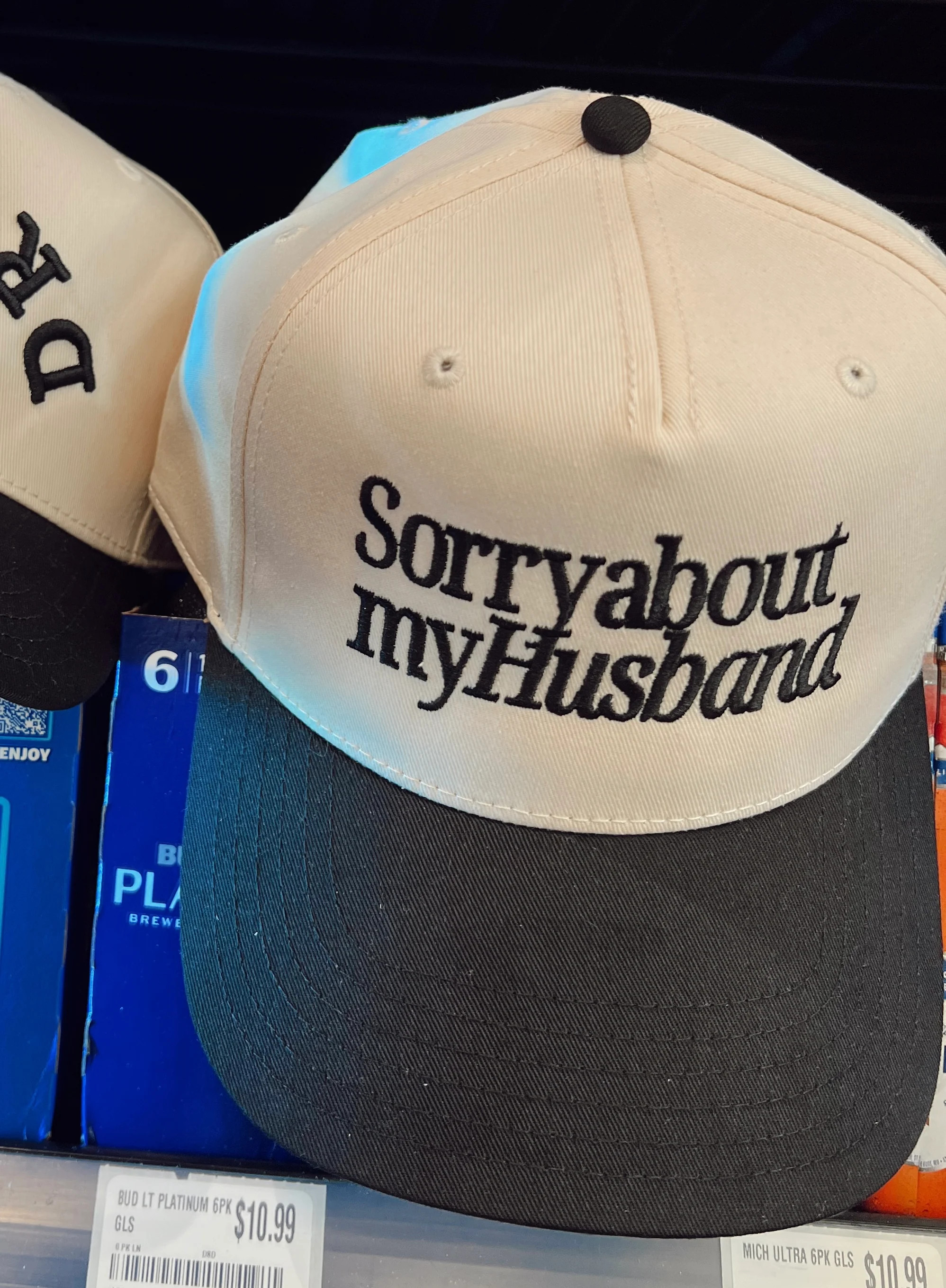 Sorry about my Husband / Wife Vintage Trucker Hat | KenzKustomz