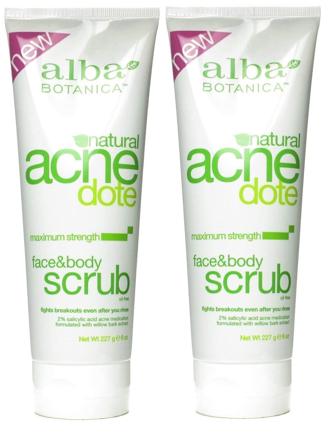 Alba Botanica ACNEdote Face & Body Scrub, 8 Ounces Tube (Pack of 2) | Amazon (US)