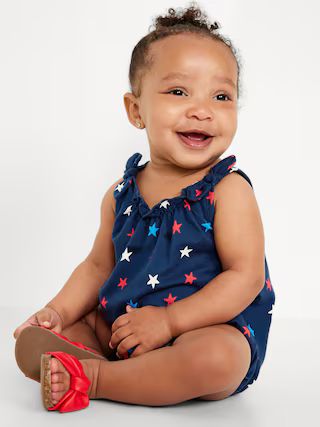Sleeveless Tie-Shoulder One-Piece Romper for Baby | Old Navy (US)
