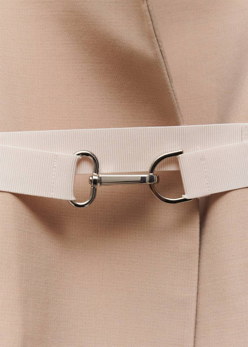 Manteau structuré double tissu ceinture -  Femme | Mango France | MANGO (FR)