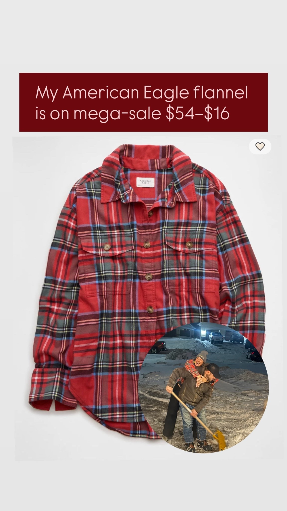 AE flannel on sale!!! $16
💕❤️