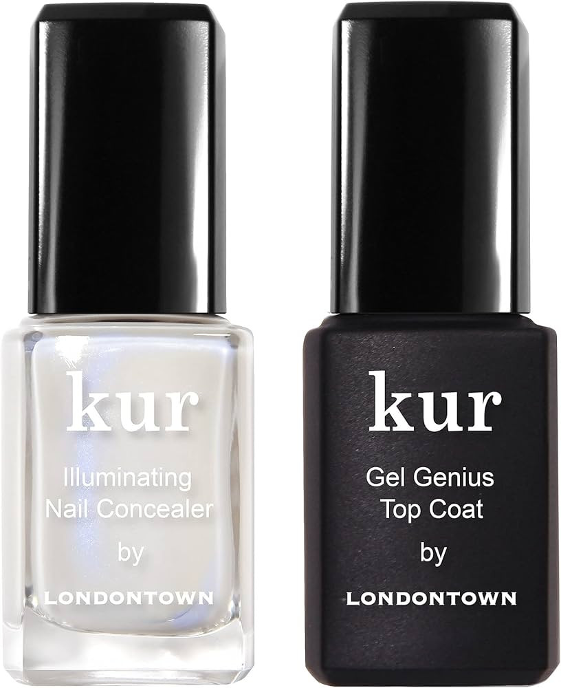 LONDONTOWN kur Nail Conceal & Go Duo Set, Includes Nail Illuminating Concealer & Gel Genius Top C... | Amazon (US)