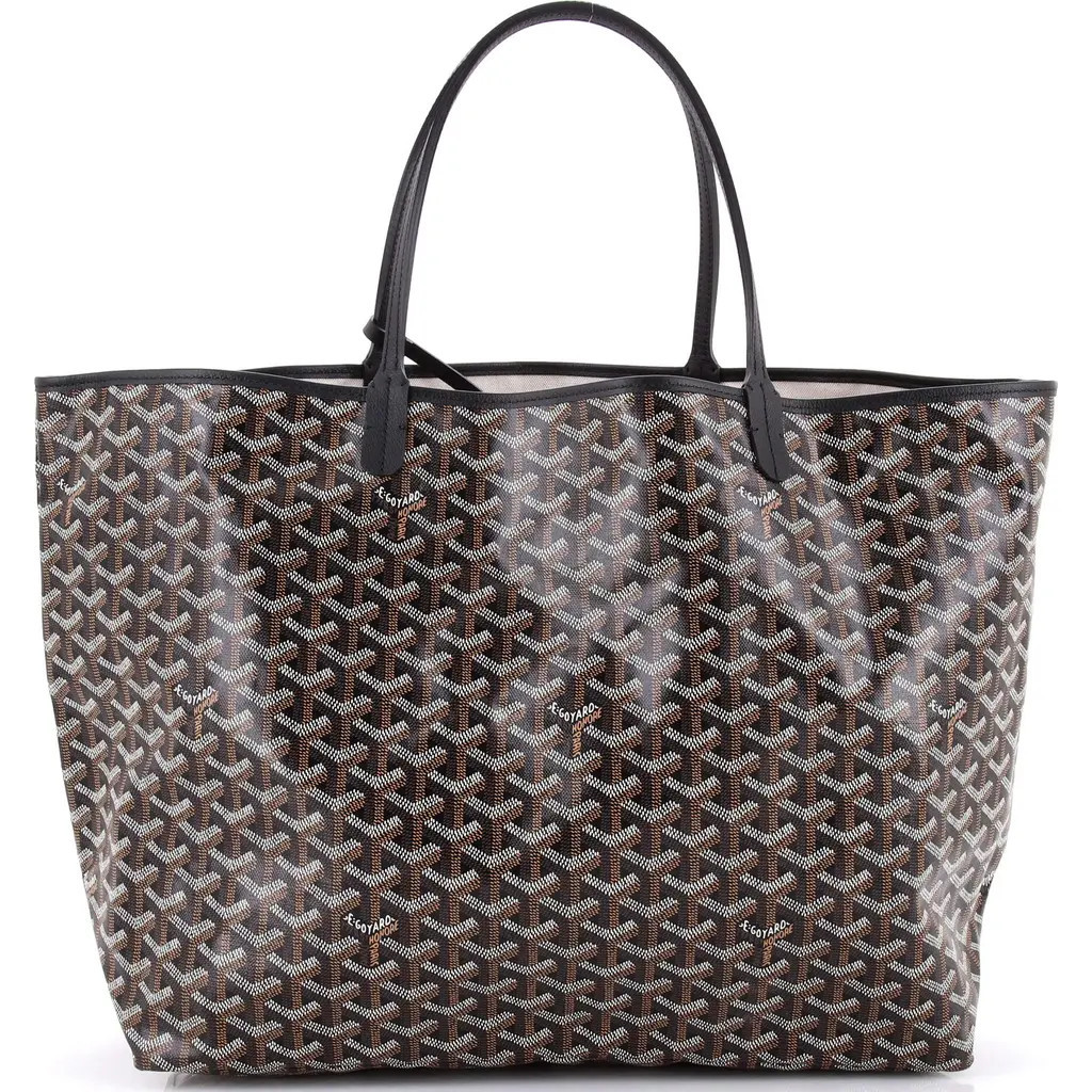 Pre-Owned Goyard Saint Louis Tote Coated Canvas GM in Black at Nordstrom, Size Large | Nordstrom