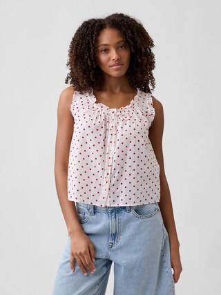 Relaxed Sleeveless Tie-Neck Top | Gap Factory | Gap Factory
